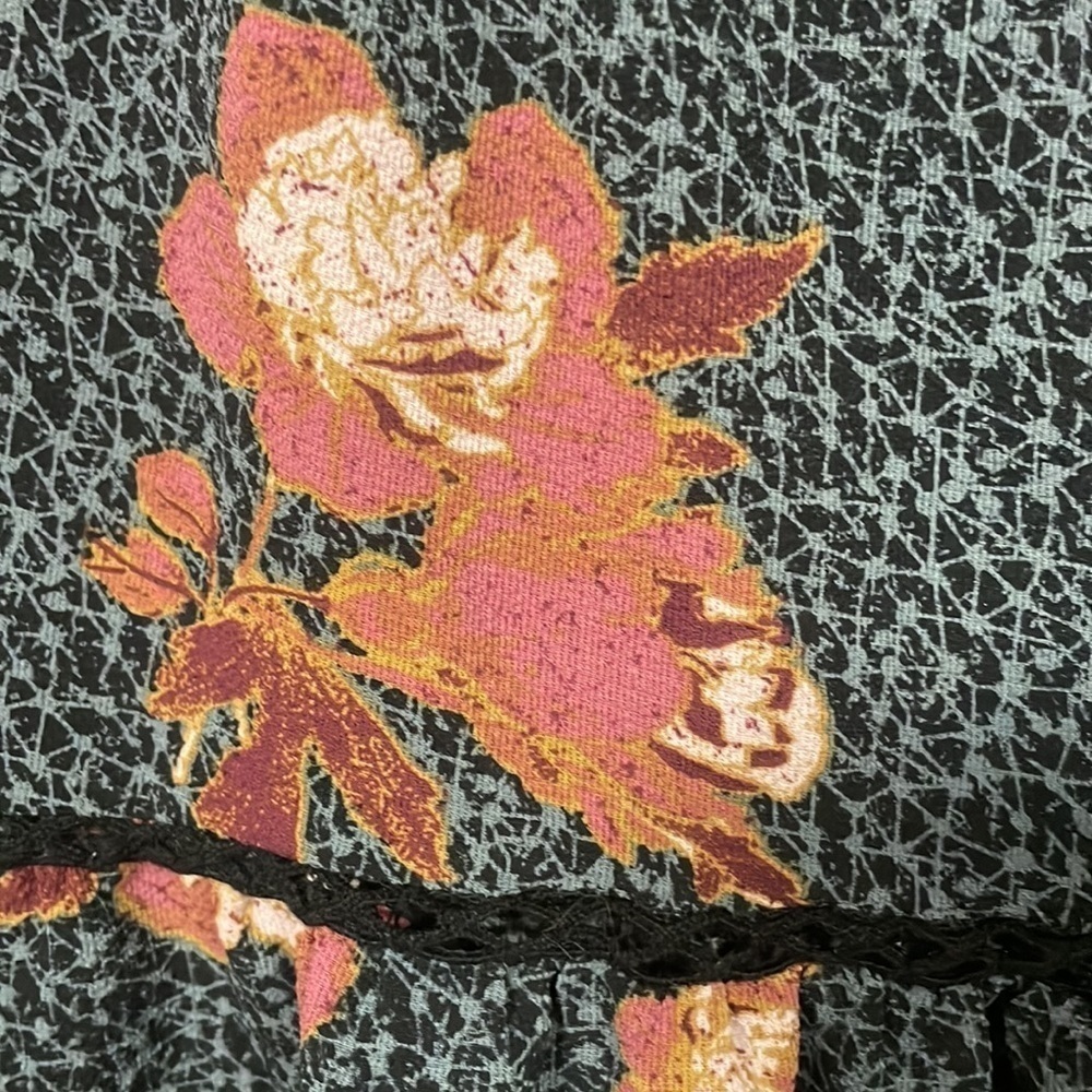 Knox Rose Blouse Long Sleeve Women Floral Top Black/Gray Boho Shirt Casual, M - Picture 8 of 10